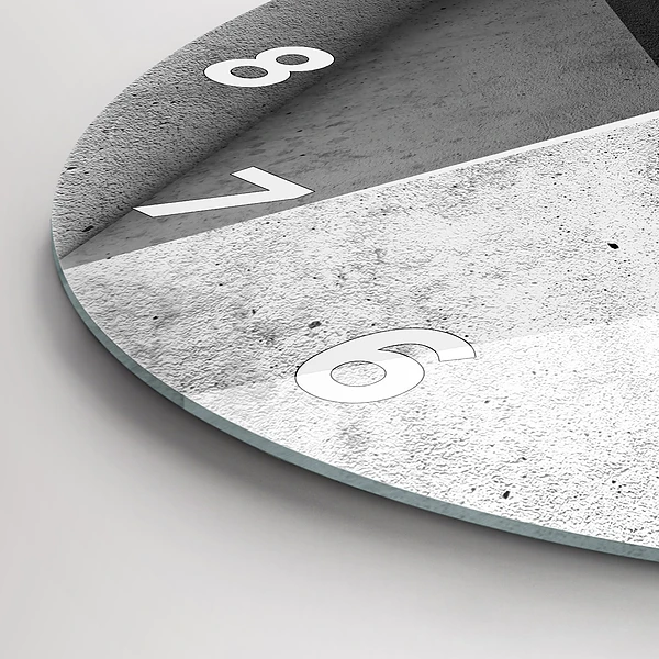 Pendule murale ronde 'Triangles d''abstraction'