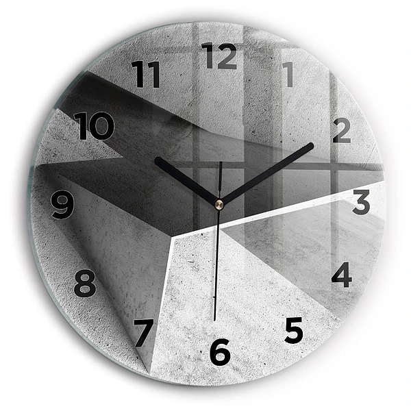 Pendule murale ronde 'Triangles d''abstraction'