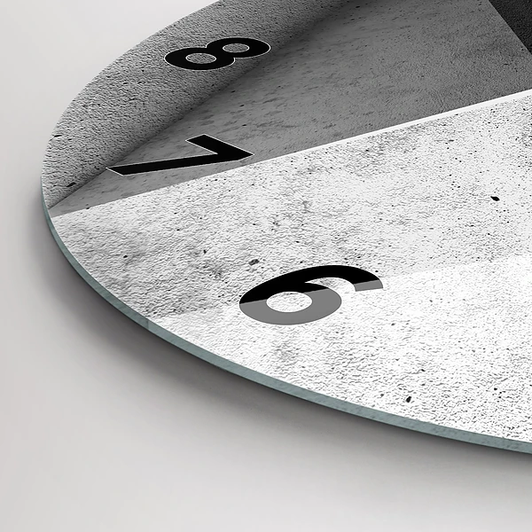 Pendule murale ronde 'Triangles d''abstraction'