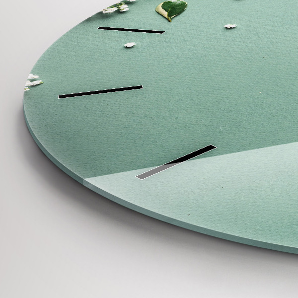 Pendule murale ronde Fleurs délicates