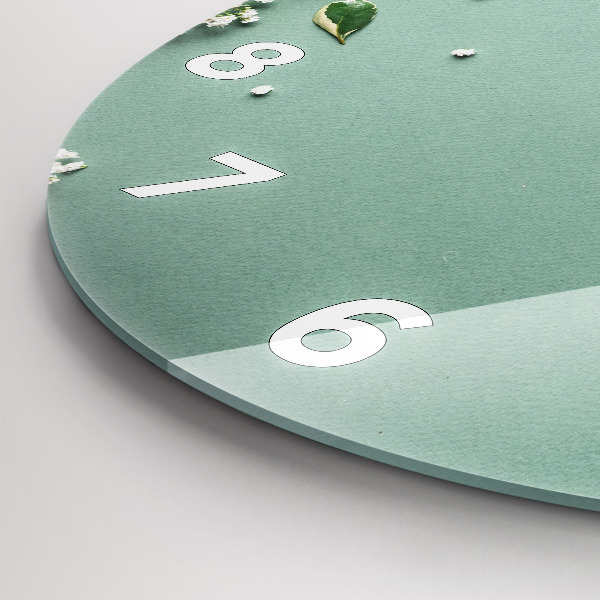 Pendule murale ronde Fleurs délicates