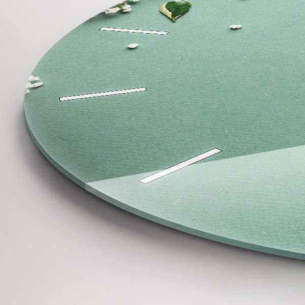 Pendule murale ronde Fleurs délicates