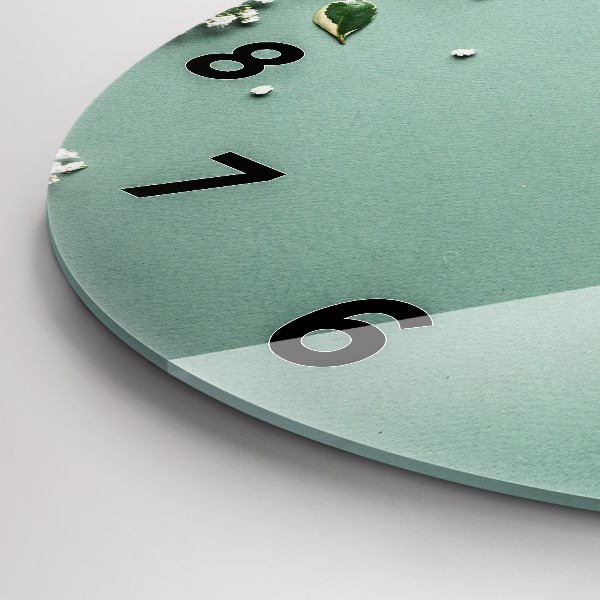 Pendule murale ronde Fleurs délicates