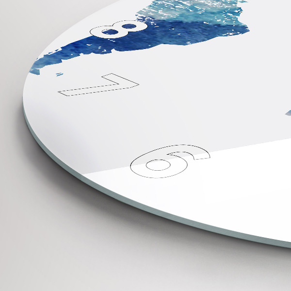 Pendule murale ronde Carte du monde