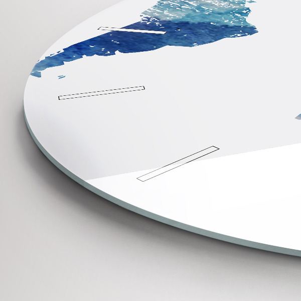 Pendule murale ronde Carte du monde