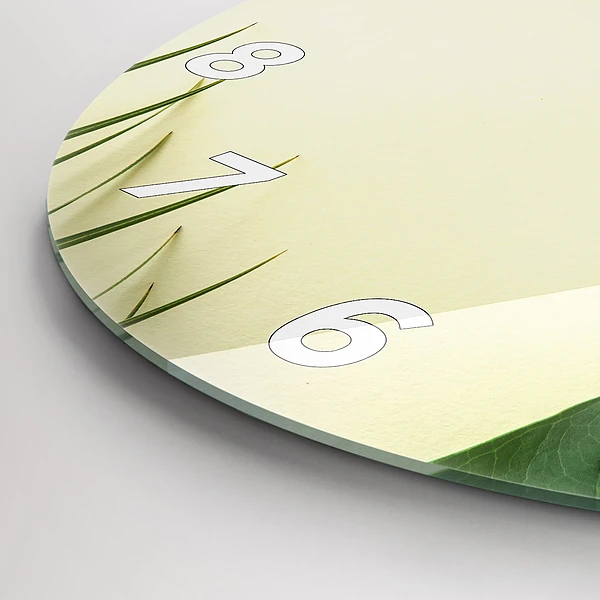 Pendule murale ronde Feuilles de Monstera