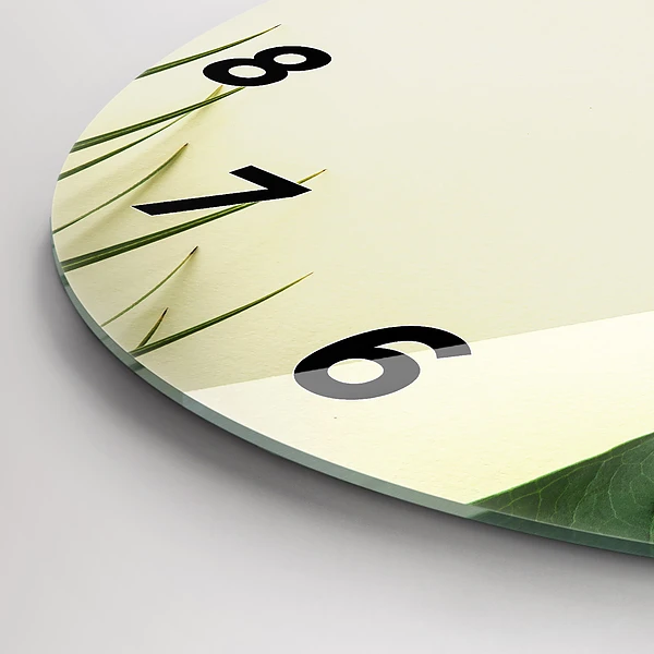 Pendule murale ronde Feuilles de Monstera