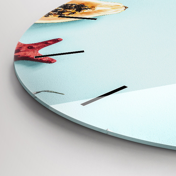 Pendule murale ronde Composition de vacances