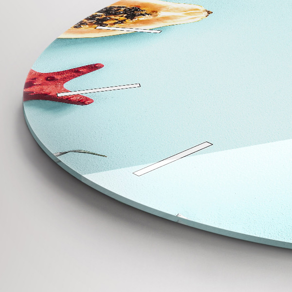 Pendule murale ronde Composition de vacances