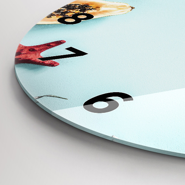 Pendule murale ronde Composition de vacances