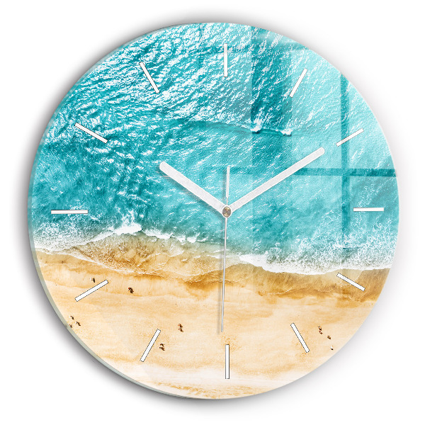 Pendule murale ronde gens de la plage de la mer