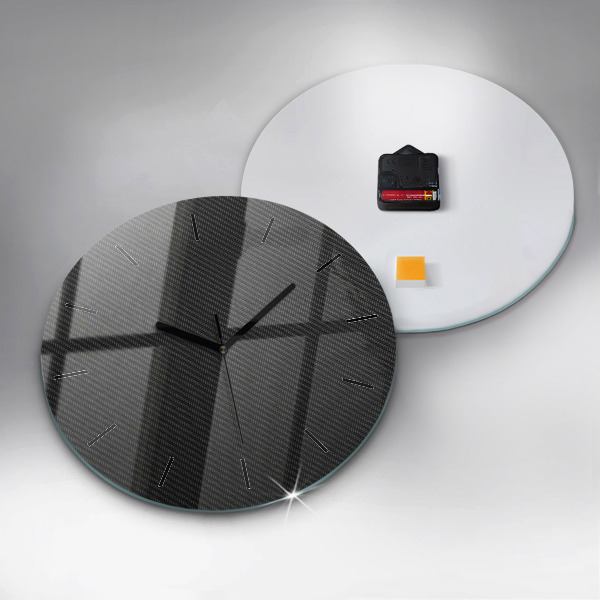 Pendule murale ronde Abstraction sombre