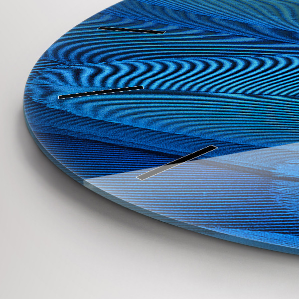 Pendule murale ronde 'Plume d''oiseau'