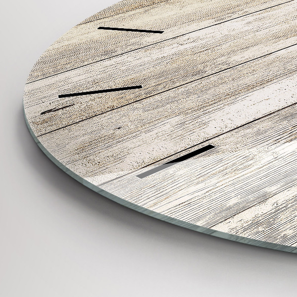 Pendule murale ronde Panneaux en bois