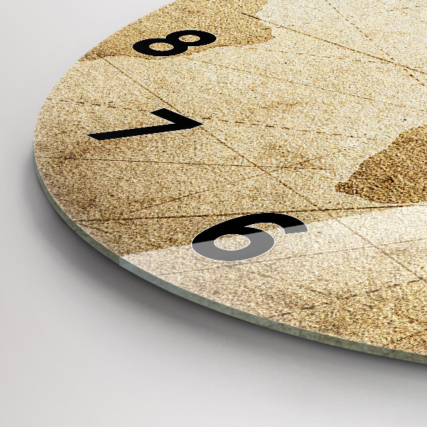 Pendule murale ronde Carte du monde vintage