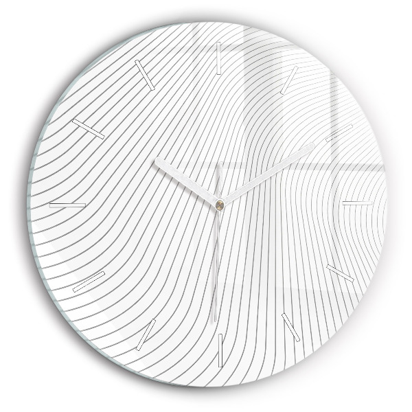 Pendule murale ronde 'Lignes d''abstraction'