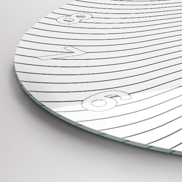Pendule murale ronde 'Lignes d''abstraction'