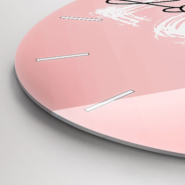 Pendule murale ronde 'L''inscription Aimez-vous'