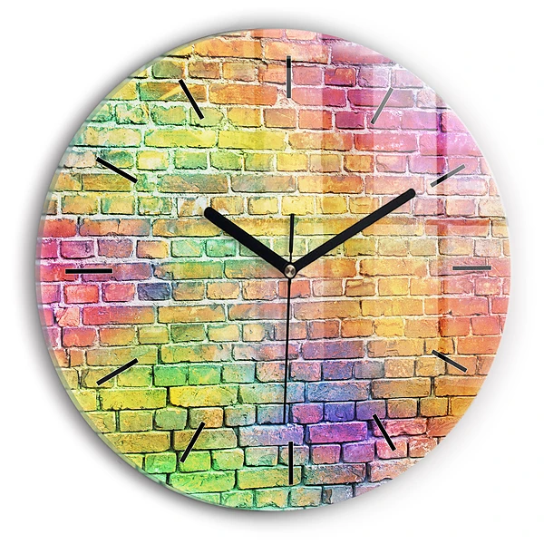 Pendule murale ronde Mur peint