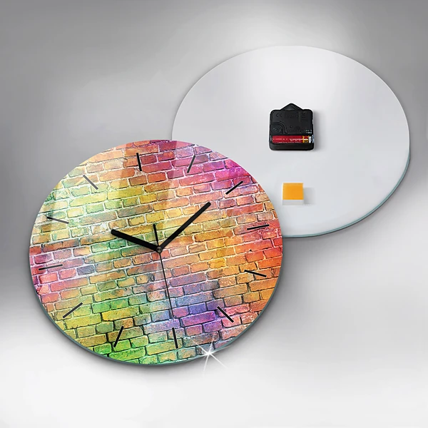 Pendule murale ronde Mur peint
