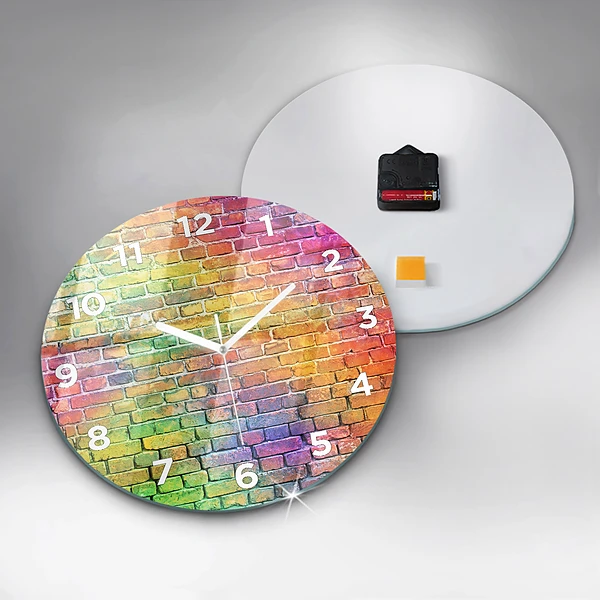 Pendule murale ronde Mur peint