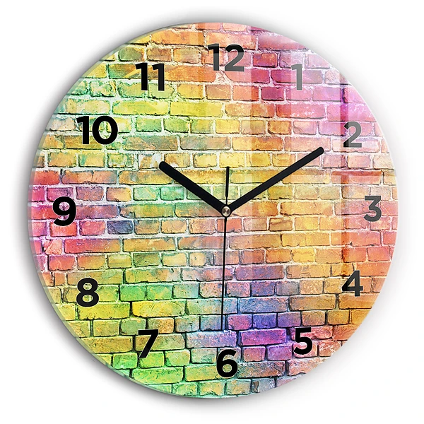 Pendule murale ronde Mur peint
