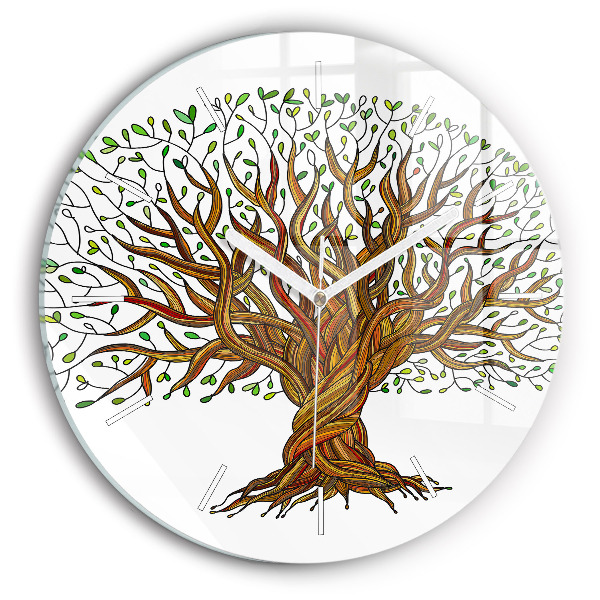 Pendule murale ronde Arbre et racines
