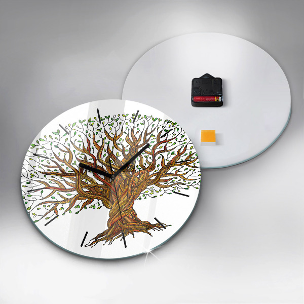 Pendule murale ronde Arbre et racines