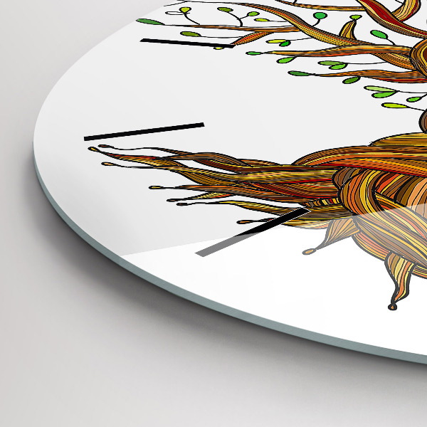 Pendule murale ronde Arbre et racines