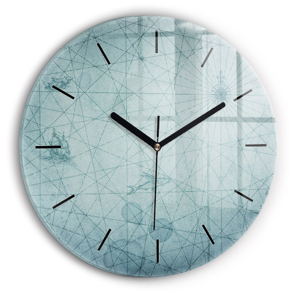 Pendule murale ronde Carte ancienne