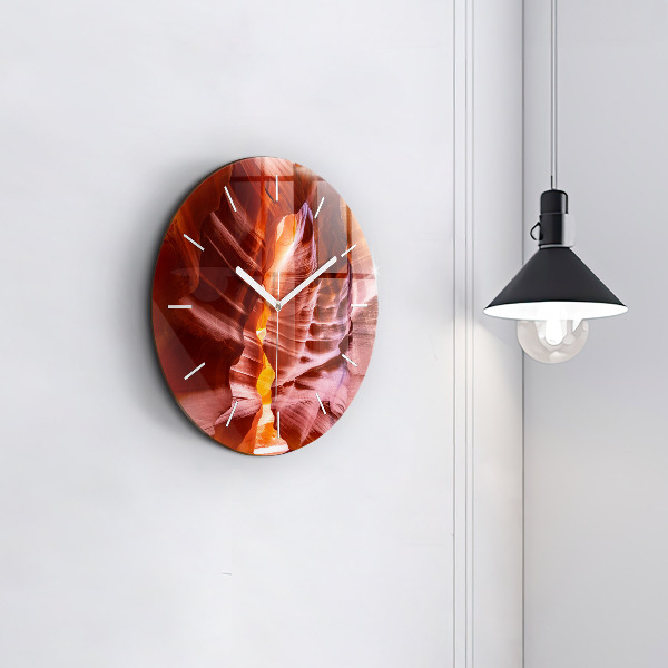 Pendule murale ronde Canyon de sable