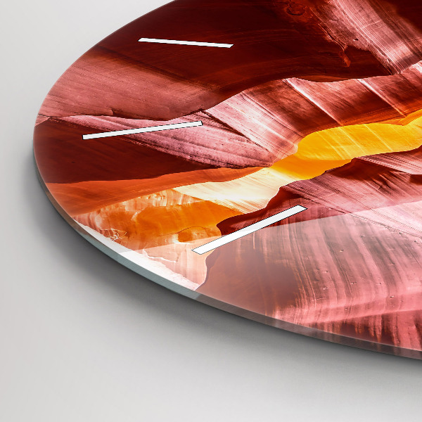 Pendule murale ronde Canyon de sable