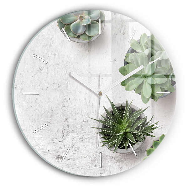 Pendule murale ronde Plantes ornementales
