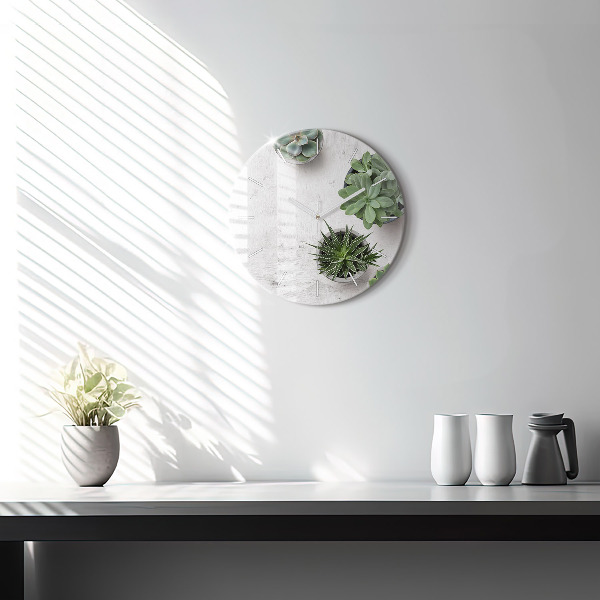 Pendule murale ronde Plantes ornementales