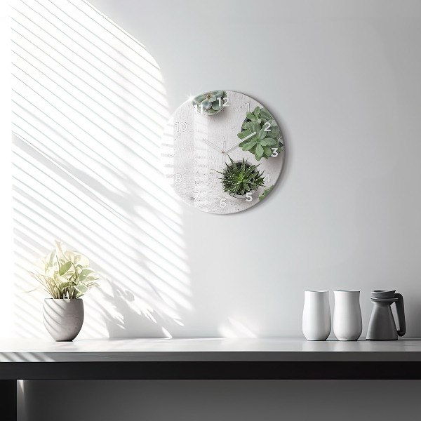 Pendule murale ronde Plantes ornementales
