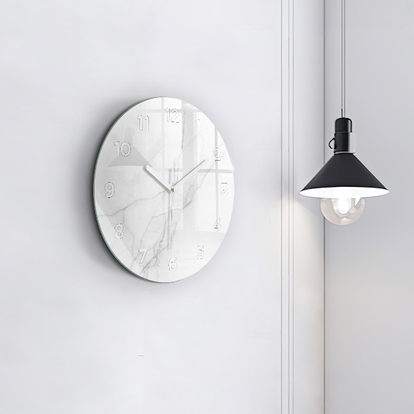 Pendule murale ronde Marbre décoratif