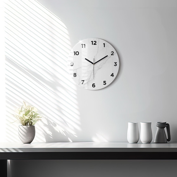 Pendule murale ronde Marbre décoratif