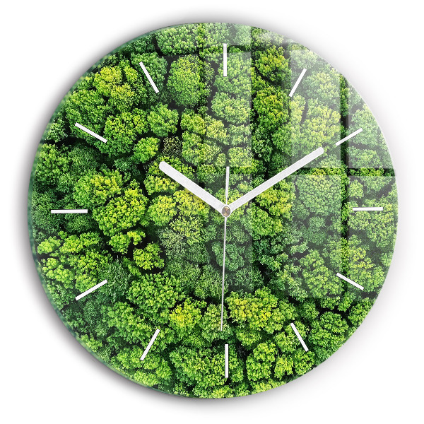 Pendule murale ronde 'La forêt vue d''en haut'