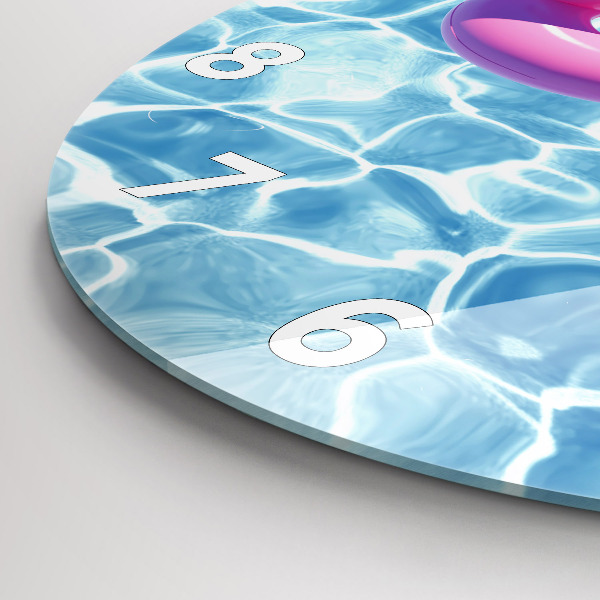 Pendule murale ronde Gonflables flamants roses