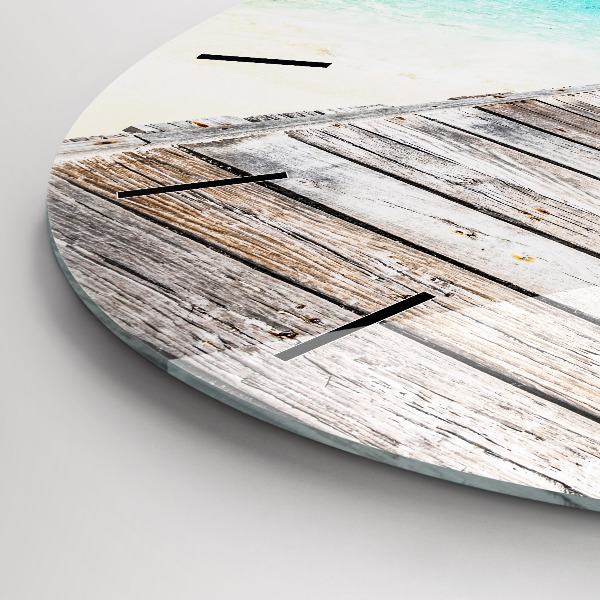 Pendule murale ronde Île tropicale