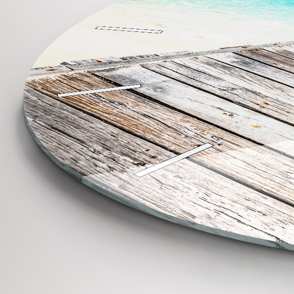 Pendule murale ronde Île tropicale