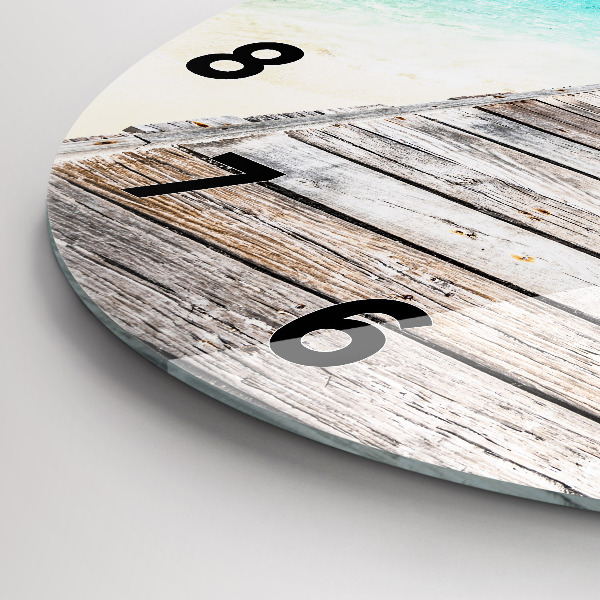 Pendule murale ronde Île tropicale