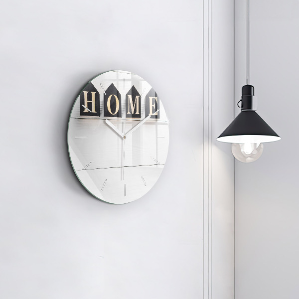 Pendule murale ronde 'La maison de l''inscription'