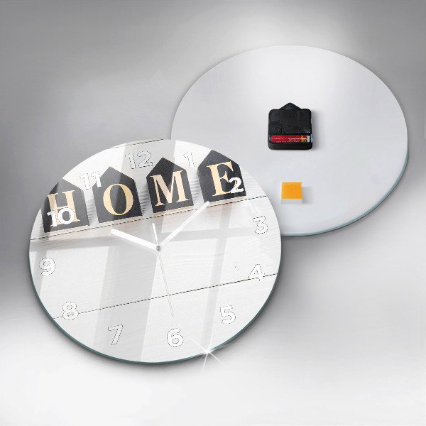 Pendule murale ronde 'La maison de l''inscription'