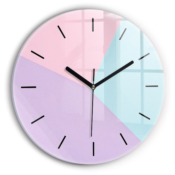 Pendule murale ronde Motif pastel