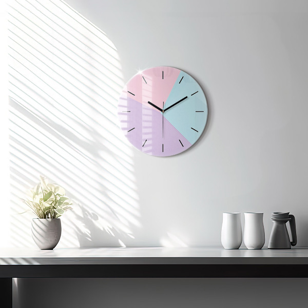 Pendule murale ronde Motif pastel