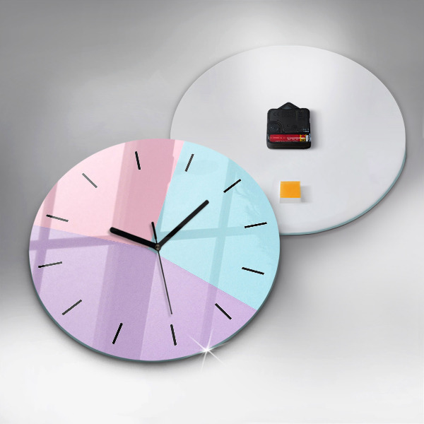 Pendule murale ronde Motif pastel