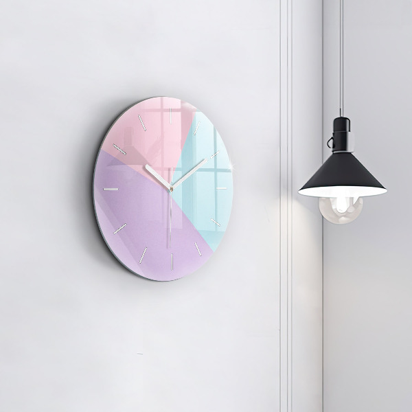 Pendule murale ronde Motif pastel