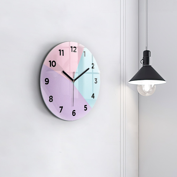 Pendule murale ronde Motif pastel