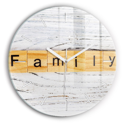 Horloge ronde 'L''inscription Famille'